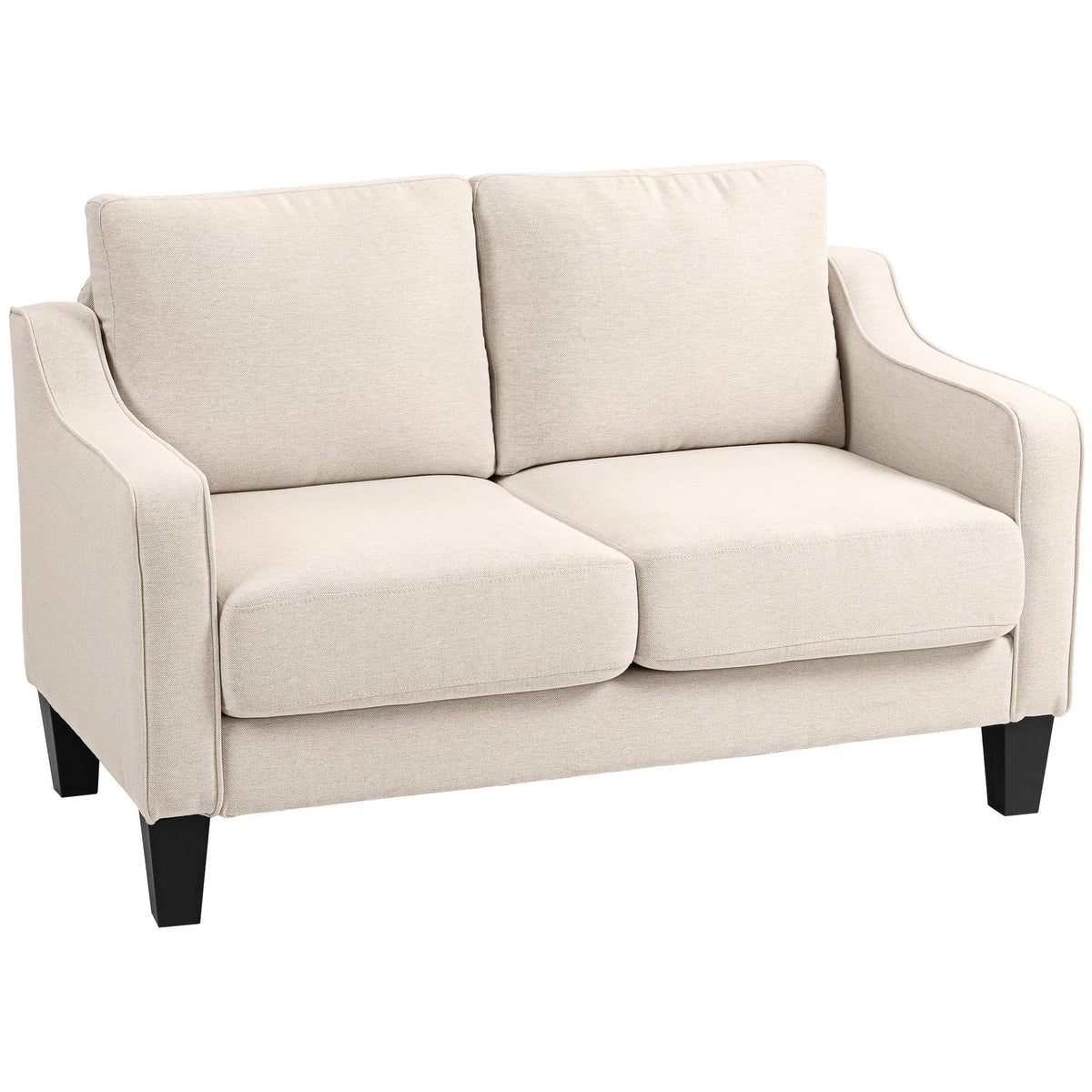 Linen Loveseat Sofa with Pocket Spring - Beige