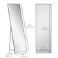 64"x20" Full Length Mirror, Floor Standing, Wall-Mounted or Leaning Against Wall Tall Mirror w/Support Frame, Rectangular Full Body Mirror for Bedroom, Living Room, Black
