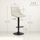 Counter Height Swivel Bar Stools Set of 2, Leathaire - White