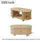 Wood Oval Coffee Table with Space-Saving Design, Stylish Center Table with Hidden Compartment, 39.5" L x 19.5" W x 15.5" H, Wood
