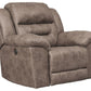 Stoneland - Fossil - Power Rocker Recliner - Faux Leather