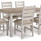 Skempton - White - Dining Room Table Set (Set of 7)