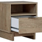 Oliah - Beige - One Drawer Night Stand - 20'' Width