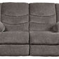 Tulen - Dark Gray - Reclining Loveseat