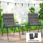 2-Piece Back Seat Cushion Replacement, Outdoor Patio Chair Cushions Set with Ties, Button Tufted, Dark Grey