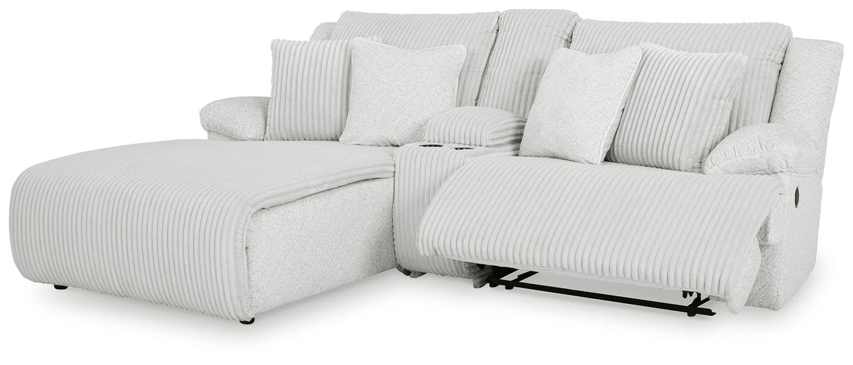 Top Tier - Alloy - 3-Piece Reclining Sectional Sofa Laf Press Back Chaise - Fabric - Forward Furniture