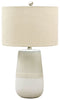 Shavon - Ceramic Table Lamp  - Beige / White