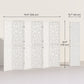 6 Panel Room Divider, 5.6 FT Lightweight Folding Privacy Screen with Geometric Pattern for Living Room, Bedroom, White