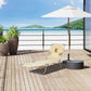 Folding Outdoor Lounge Chair, 5-Level Tanning Chair with Face Hole, Side Pocket, Carry Strap for Beach Pool, Beige