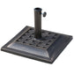 20 lbs Square Resin Patio Umbrella Stand Base Coated Pole Market Umbrella Parasol Holder Bronze