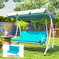 2 Seater Garden Bench Cushion, Soft Thick Outdoor Non-Slip 2 Seater Soft Pad With Backrest for Garden Patio, 47" x 43" x 5", Turquoise