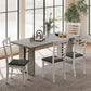 Industrial Kitchen Table for 8, 71" Rectangular Dining Table with Thick Tabletop for Dining Room, Grey Wood Finish