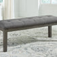 Hallanden - Black / Gray - Large Uph Dining Room Bench