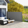 Patio Outdoor Folding Retractable Side Awning Privacy Screen with Resistance to UV Rays & Wind, 118