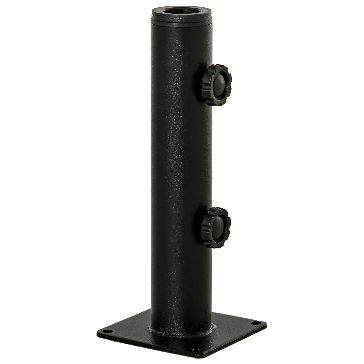 Deck Mount Umbrella Holder, Outdoor Umbrella Base Stand for Deck, Dock, Patios Garden, Pontoon, Black