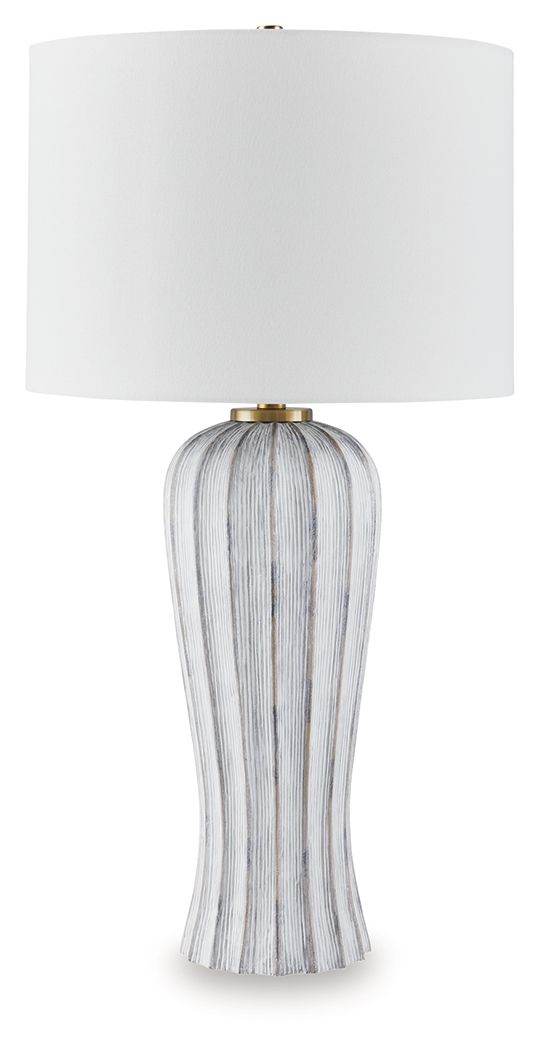 Lanwell - Poly Table Lamp - Antique Gray