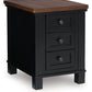 Wildenauer - Brown / Black - Chair Side End Table