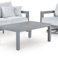 Hurley Park - 4 Pc. - Outdoor Sofa, 2 Lounge Chairs And Coffee Table - Gray