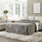 Genoa - Coconut - Queen Sofa Sleeper - Leather Match