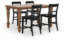 5 Pc. Table, 4 Stools