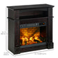 Electric Fireplace with Mantel, Freestanding Heater Corner Firebox with Remote Control, 700W/1400W, Brown