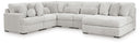 6 Pc. Sectional With Armless Chaise And LAF Corner Chair
