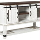 Valebeck - White / Brown - Dining Room Server