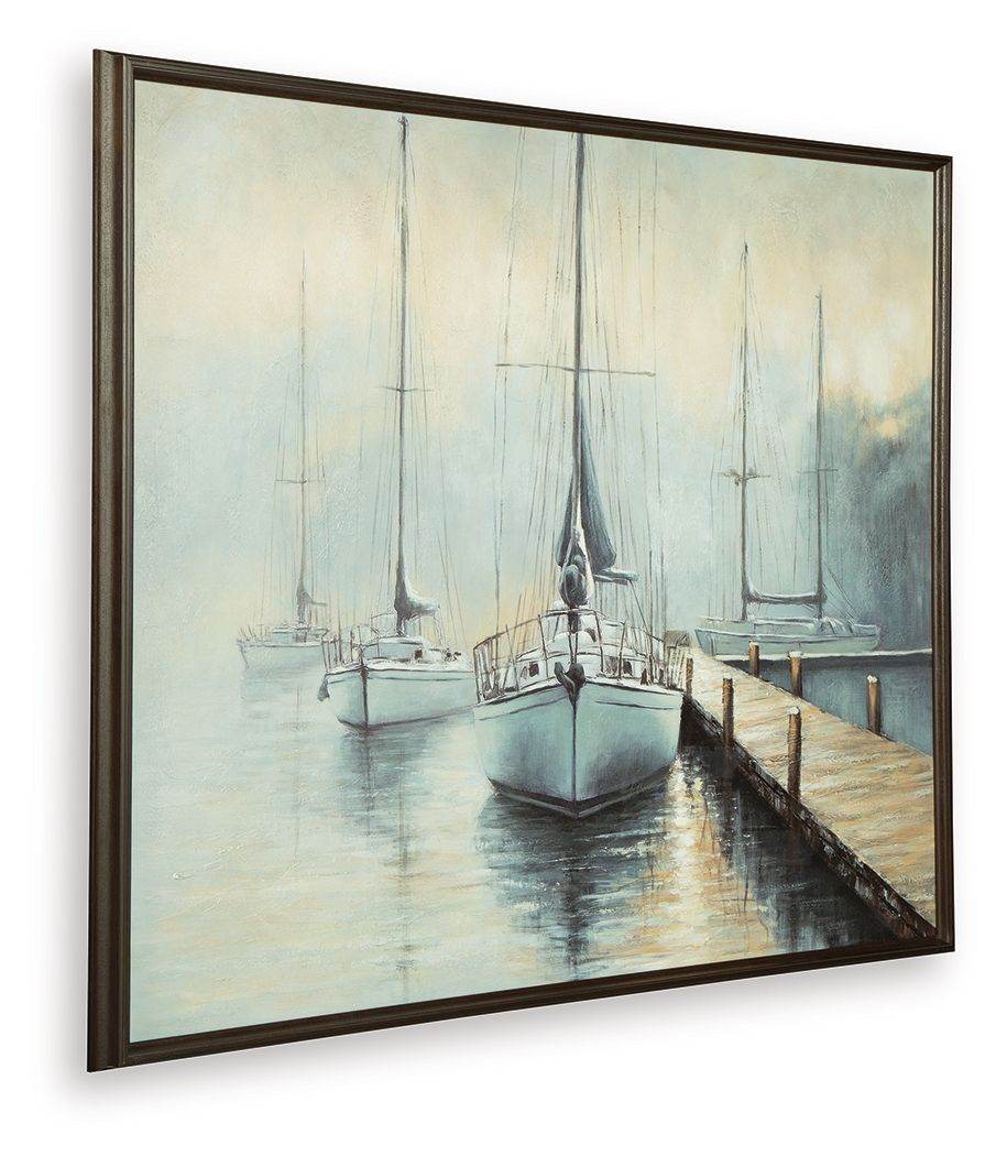 Worthney - Blue / White / Brown - Wall Art - Forward Furniture