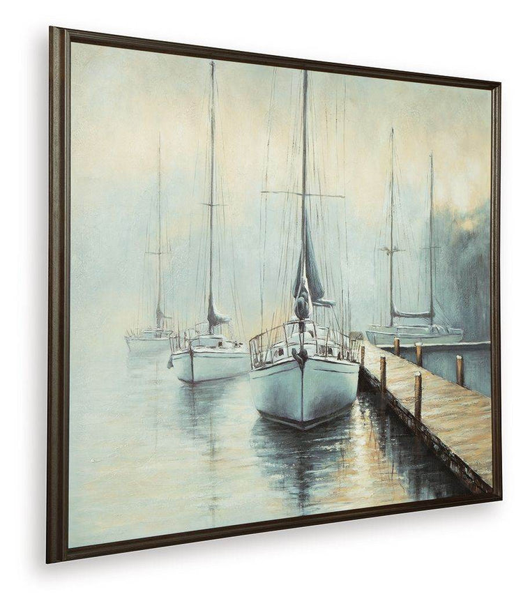 Worthney - Blue / White / Brown - Wall Art - Forward Furniture