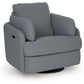 Alainmont Next-Gen Nuvella - Swivel Power Recliner - Salt And Pepper