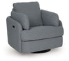 Alainmont Next-Gen Nuvella - Swivel Power Recliner - Salt And Pepper