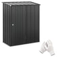 5' x 3' Outdoor Storage Shed, Steel Garden Shed with Single Lockable Door, Tool Storage Shed for Backyard, Black