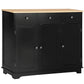 Modern Sideboard Buffet with Drawers and Shelves - Black