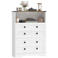 Shoe Cabinet with 2 Flip Drawers, Narrow Shoe Storage Cabinet, White