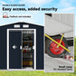 9.1'x6.4'x6.3' Garden Storage Shed w/ Foundation Kit Metal Tool Storage House w/ Double Doors Dark Grey