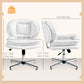 Criss Cross Armless Office Chair, No Wheels - White