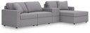 4 Pc. Sectional With Raf Corner Chaise And Storage Console