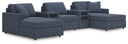 5 Pc. Double Chaise Sectional With Audio System Consoles