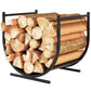 Firewood Rack Outdoor, 17 Inch Heavy Duty Log Holder for Indoor Fireplace Storage, Outdoor Curved Fire Wood Organizer