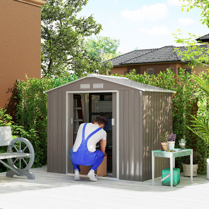 7' x 4' x 6' Metal Garden Tool Shed with Double Doors