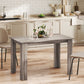 47" Kitchen Table for 4-6 People, Dining Table with Wood Effect for Dining Room, Light Grey