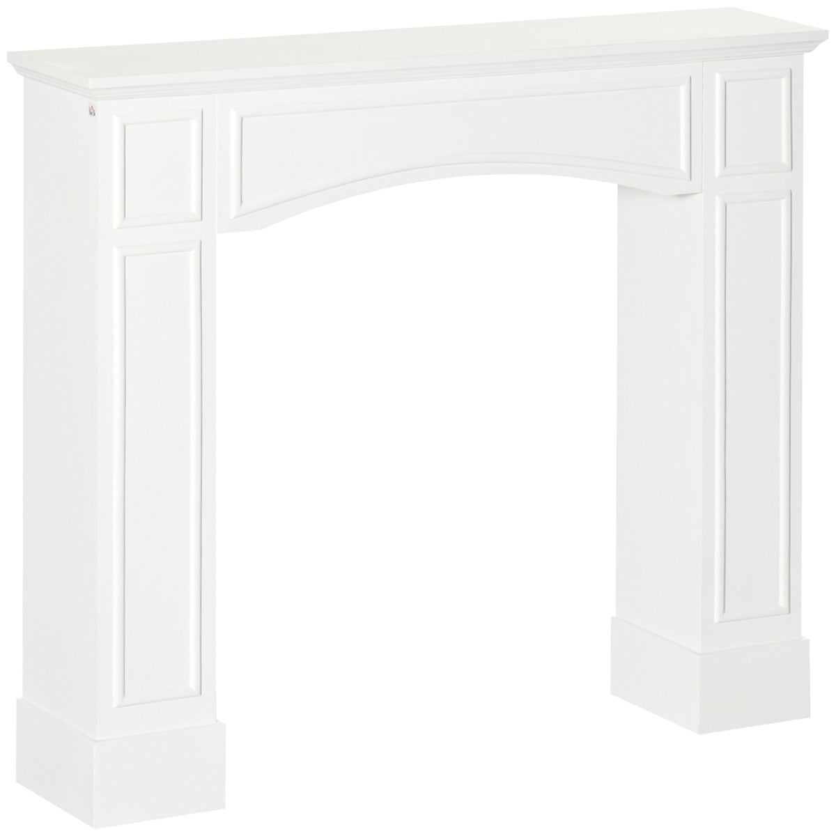 Modern Fireplace Mantel, Surround Mantel for Fireplace with Decorative Pattern Interior Width 29", White