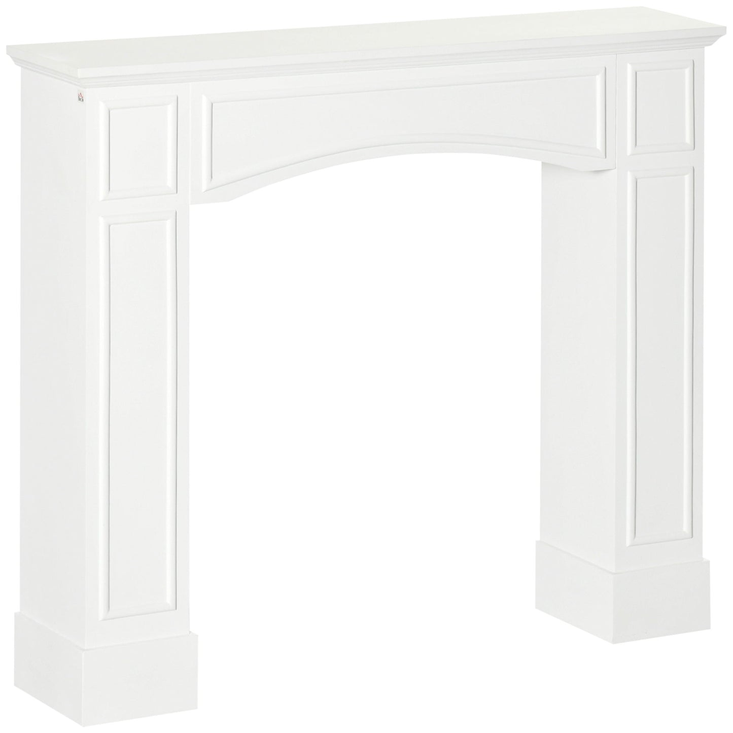 Modern Fireplace Mantel, Surround Mantel for Fireplace with Decorative Pattern Interior Width 29", White