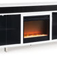 Gardoni - White / Black - 72" TV Stand With Electric Fireplace