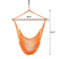 Portable Hammock Chair, Hanging Woven Hammock Swing Chair Sleeping Bed for Outdoor Garden Yard Camping, Orange