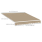 13' x 8' Retractable Awning Fabric Replacement Outdoor Sunshade Canopy Awning Cover, UV Protection, Beige
