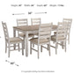 Skempton - White - Dining Room Table Set (Set of 7)