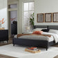 Danziar - 8 Pc. - Dresser, Mirror, King Slat Panel Bed, 2 Nightstands - Black