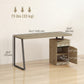 53" Computer Desk with Cabinet and Drawer - Natural Wood
