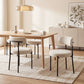 4 Pieces Kitchen Chairs, Modern Dining Chairs w/ Berber Fleece Upholstery and Steel Legs for Living Room, Beige